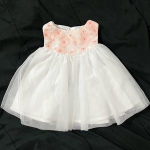 Baby Girl 0-3 months Pink Floral Tulle Dress
